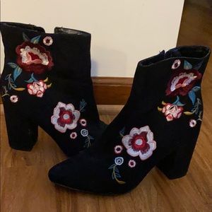 Express floral embroidery booties